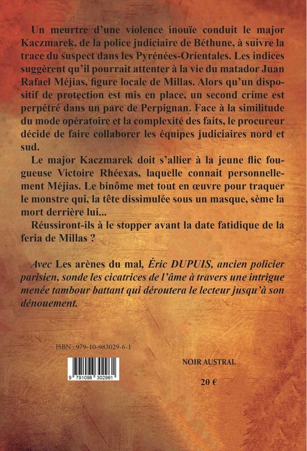 Quatrième de couverture de « Les arènes du mal »