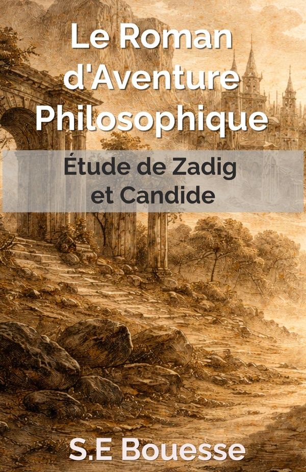 Couverture du livre « LE ROMAN D'AVENTURE PHILOSOPHIQUE. ETUDE DE ZADIG ET CANDIDE » de Bouesse S.E, librairie Les Contes Infusés à Corte