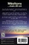 Quatrième de couverture de « Méditons, mais dit-on : et autres pirouettes verbales »