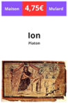 Couverture du livre « Ion : ou de l'Illiade » de Platon, librairie Les Contes Infusés à Corte
