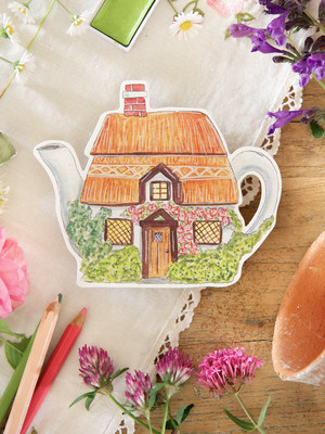 Carte Théière de Printemps, par CaroFromWoodland — Les Contes Infusés, Corte